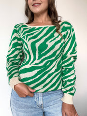 SACO BANDEJA CEBRA VERDE