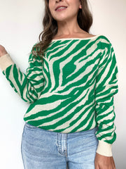 SACO BANDEJA CEBRA VERDE