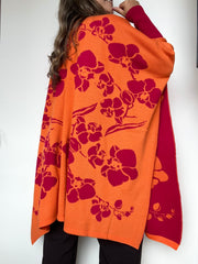 CAPA DOBLE FAZ ORQUÍDEA NARANJA FUCSIA