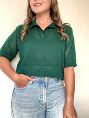 BLUSA MALLA POLO VERDE
