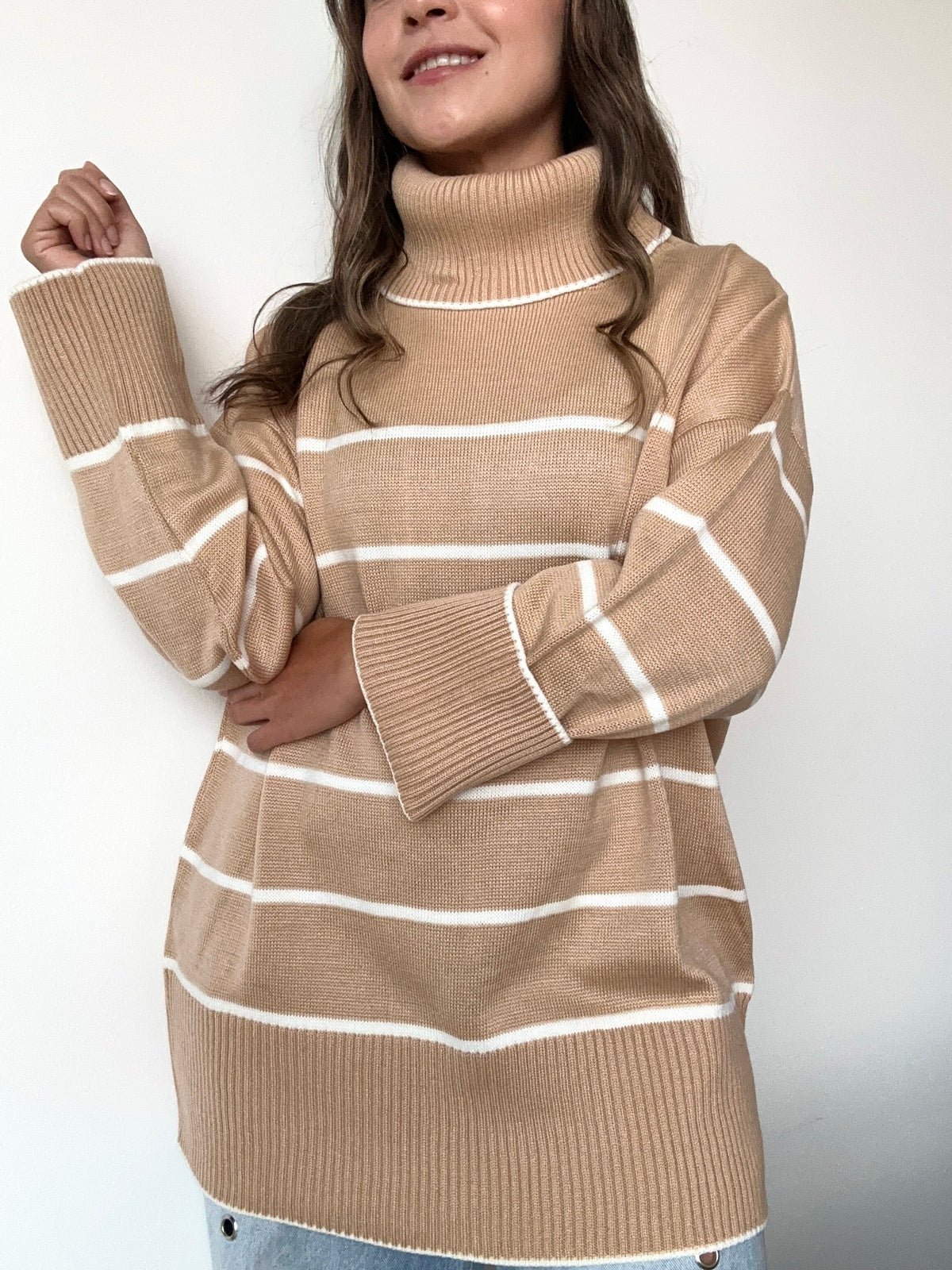 BLUSÓN RAYAS BEIGE