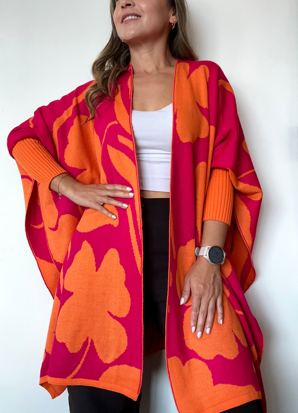 CAPA TRÉBOL FUCSIA NARANJA