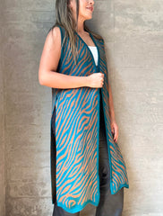 CHALECO CEBRA AZUL CAMEL