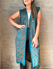 CHALECO CEBRA AZUL CAMEL