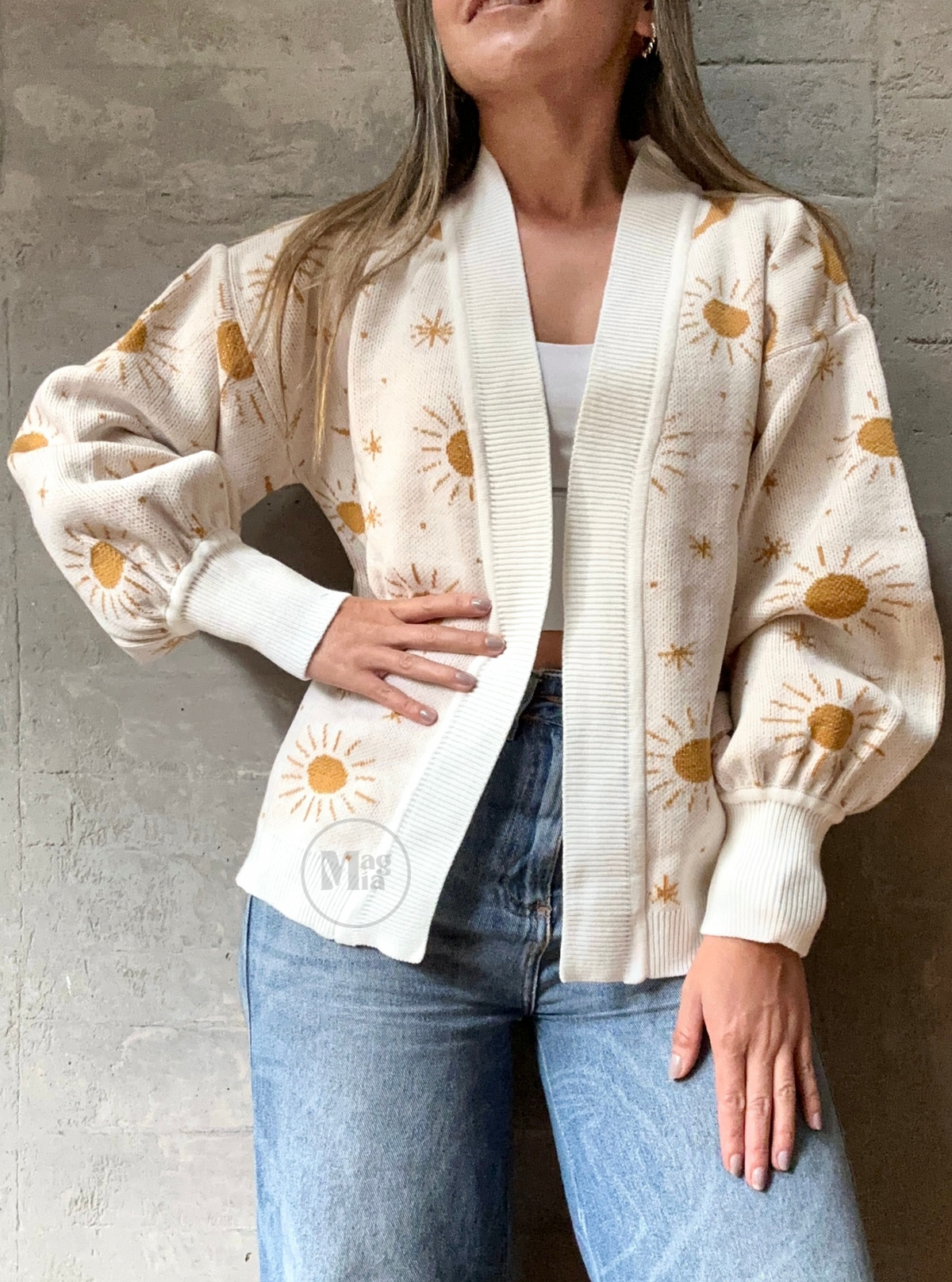 CÁRDIGAN SOLYLUNA MARFIL