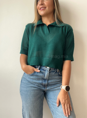 BLUSA POLO MALLA VERDE