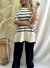 CONJUNTO RAYAS ARENA NEGRO